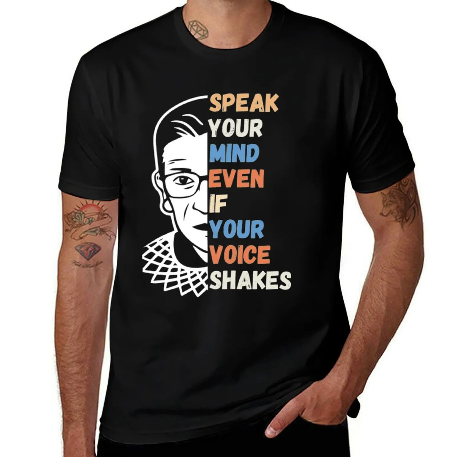 

Speak Your Mind Even If Your Voice Shak T-ShirtSpeak Your Mind Even If Voice Shakes RBG T-Shirt summer shirt t shirts men