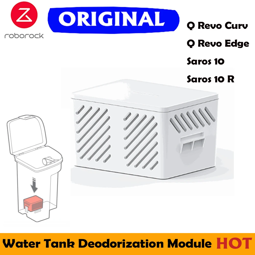 وحدة إزالة الروائح الكريهة لخزان المياه Roborock Saros 10r الأصلية ملحق roborock Qrevo Curv/Edge/Saros 10 منظف جزء مزيل العرق