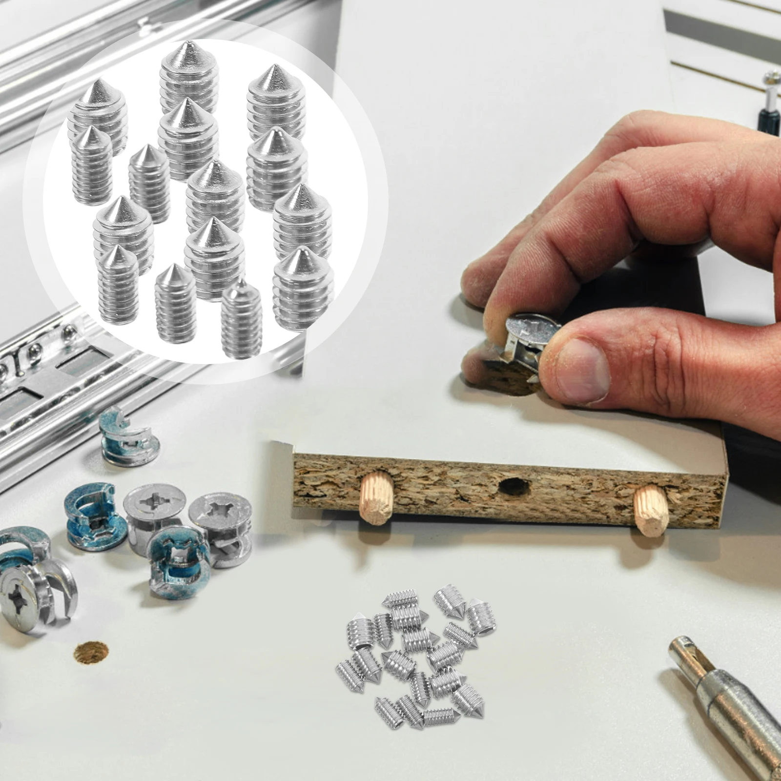 

20pcs Towel Rack Screws Stainless Steel Heavy Duty Easy Installation Space Saving Bathroom Kitchen Closet Use Anchor