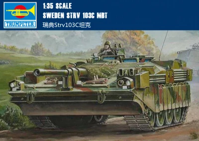 Trumpeter 00310 1/35 Sweden Strv 103C MBT Static Plastic Assembly Tank Model Kits For Adult Hobby Building Toys Collection DIY