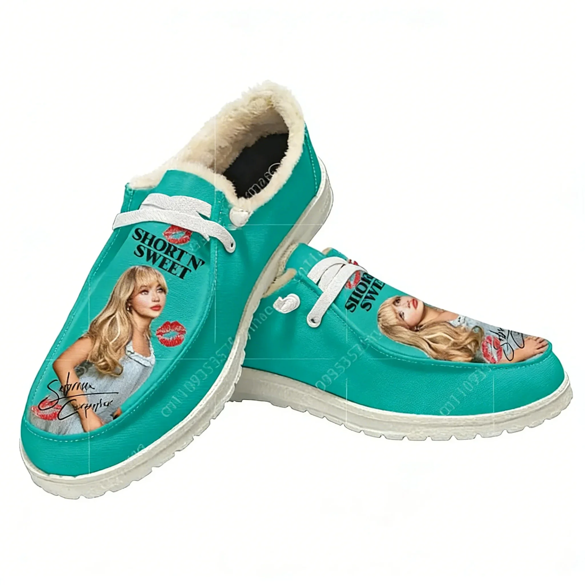 

Sabrina Carpenter Singer Actor Plush Casual Shoes Flat Shoes Mens Womans Breathable Casual Lightweight Footwear Custom Made Shoe