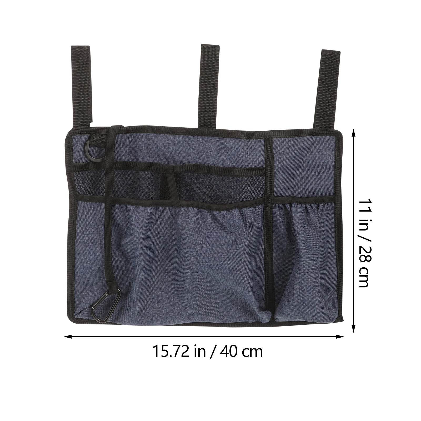 Gehhilfe-Tasche aus Oxford-Stoff, tragbarer Getränkehalter, Kinderwagen-Armlehnen-Organizer zum Aufhängen für Medikamente, Handy-Geldbörse, Gehhilfe-Tasche