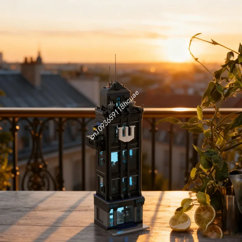 

1267 шт. MOC Wayne Tower Encounter Super Heroes DCD модель строительные блоки собрать рождественские подарки DIY идея развивающие игрушки для детей