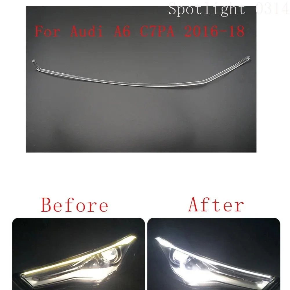 لأودي A6 C7PA 2016 2017 2018 المصباح سيارة DRL النهار تشغيل ضوء لوحة دليلية بار عين الملاك الضوء الأبيض اكسسوارات السيارات