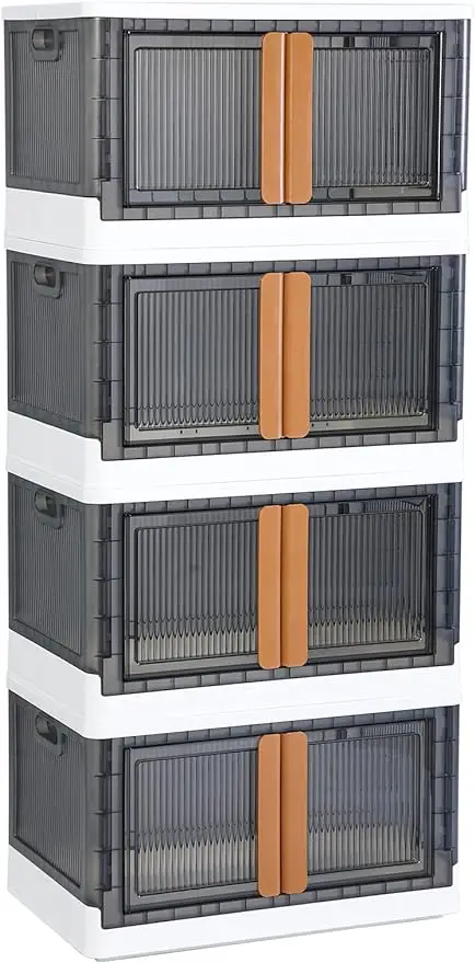 

Storage Cabinet - Room Organizer, Plastic Shelves Organizer, Storage Bins with Lids, Collapsible Outdoor Storage Box,