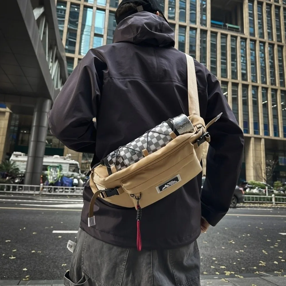 

Модная повседневная мужская нагрудная сумка, водонепроницаемая нейлоновая сумка на плечо, легкая дышащая поясная сумка через плечо для езды на велосипеде