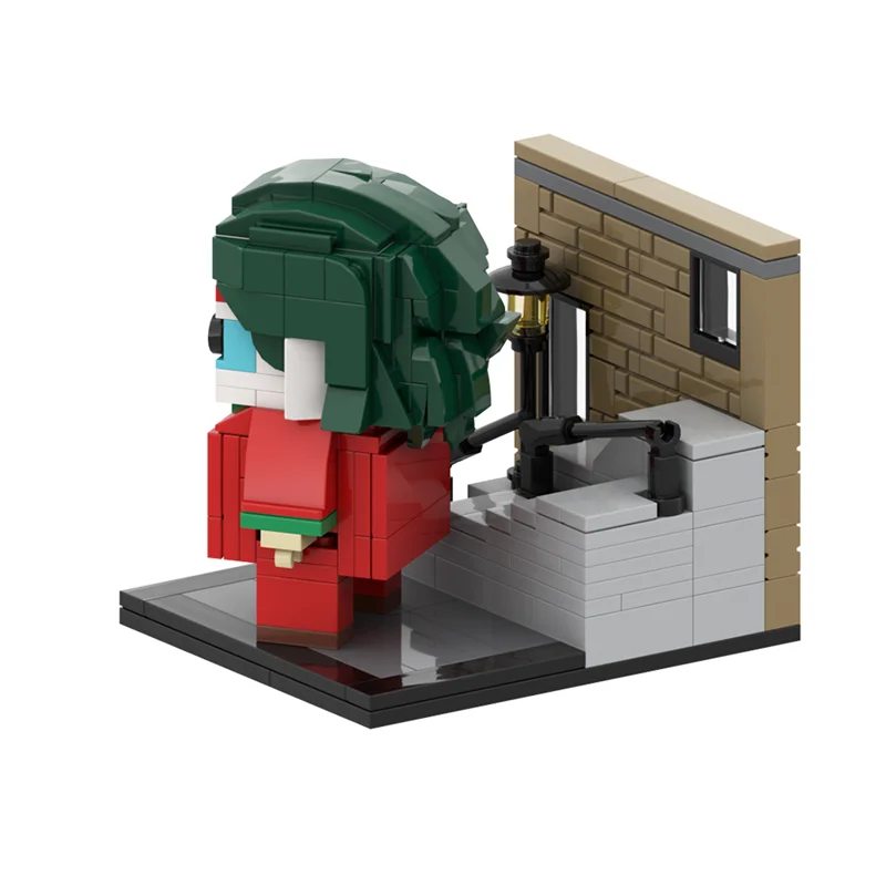 MOC الدرج جوكر اللبنات الكرتون الإبداعية الرعب أرقام شخصيات Bricksheadz تجميعها اللعب جمع الديكور