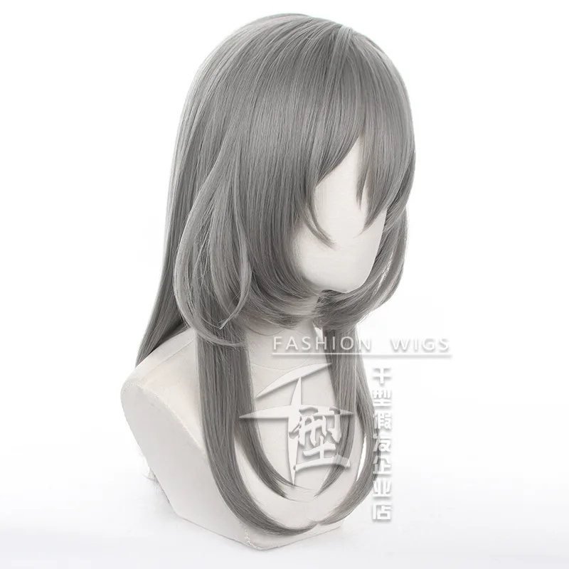 Game Honkai Star Rail Trailblazer Cosplay Wig Gray Heat Resistant Synthetic Wigs for Halloween Costume Party Role Play + Wig Cap