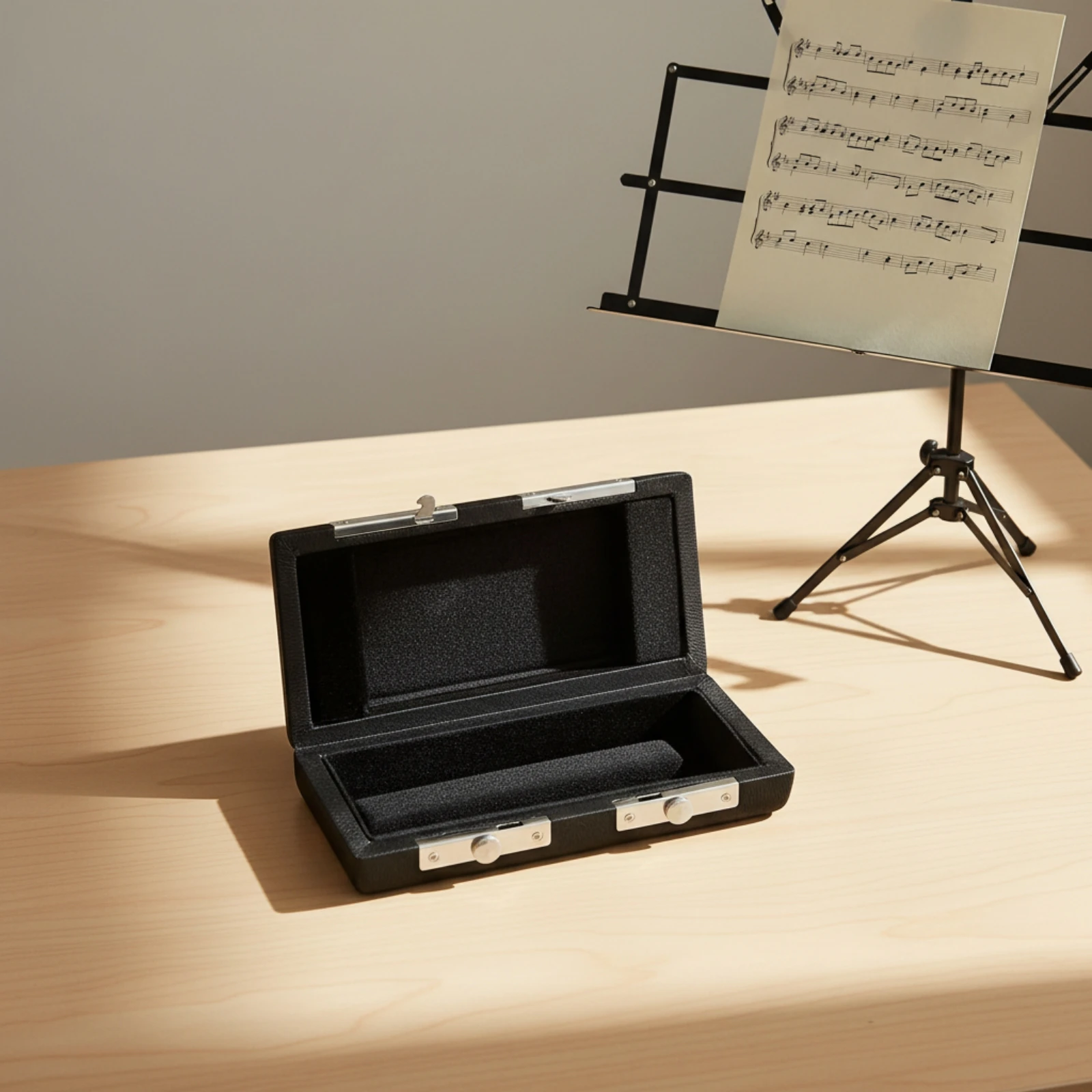 Flute Storage Case Padded Rectangular Flute Case with Metal Latches Portable Long-Lasting for Musicians, Transport