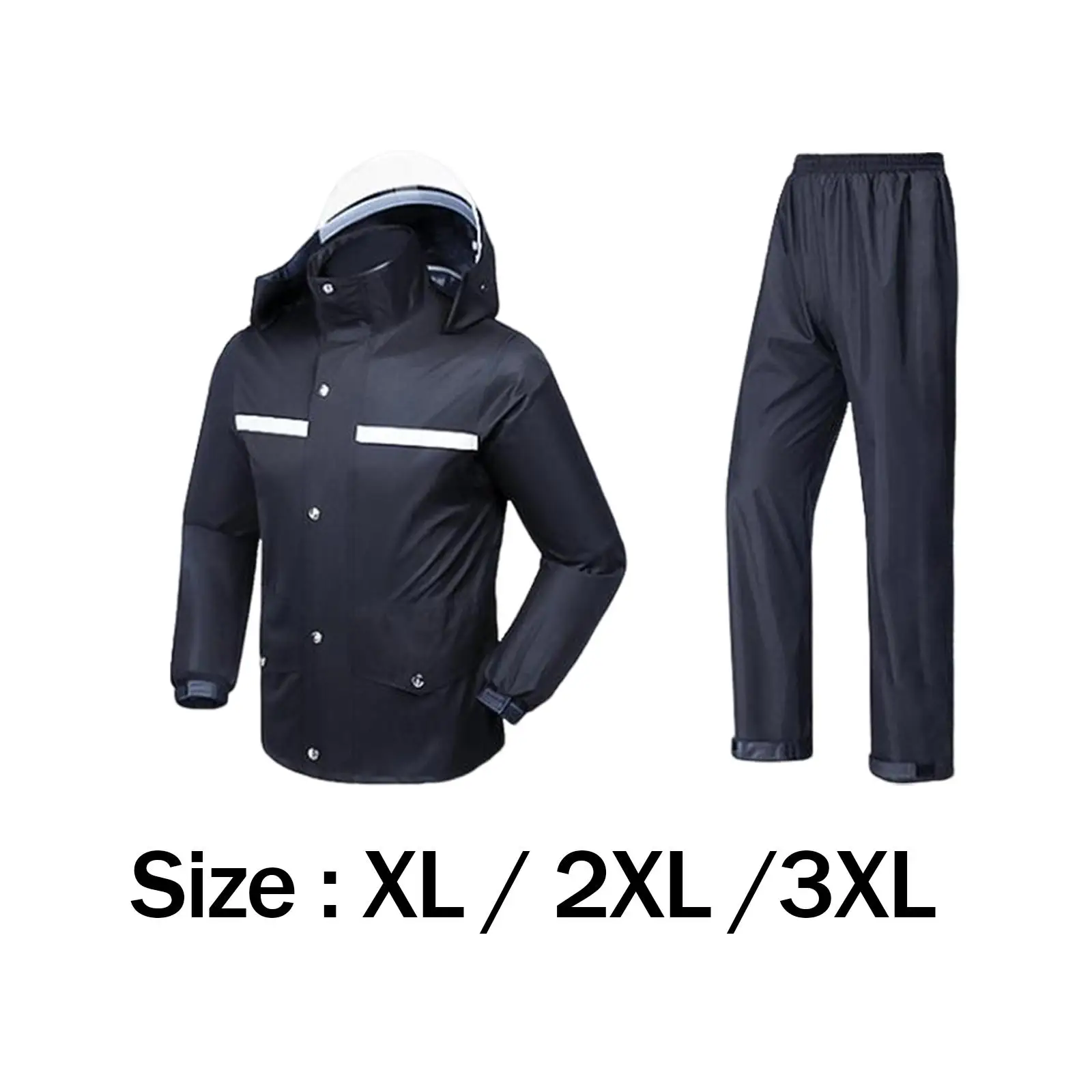 

Motorcycle Raincoat with Jacket and Pants Elastic Rainwear for Men and Women