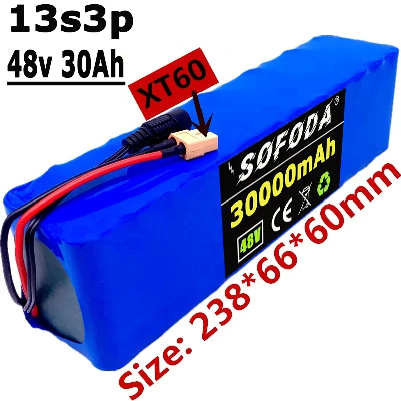 

100% New Original 48v Lithium Ion Battery 48V 30Ah 1000w 13S3P Lithium Ion Battery Pack for 54.6v Citycoco Motorized Scooter BMS