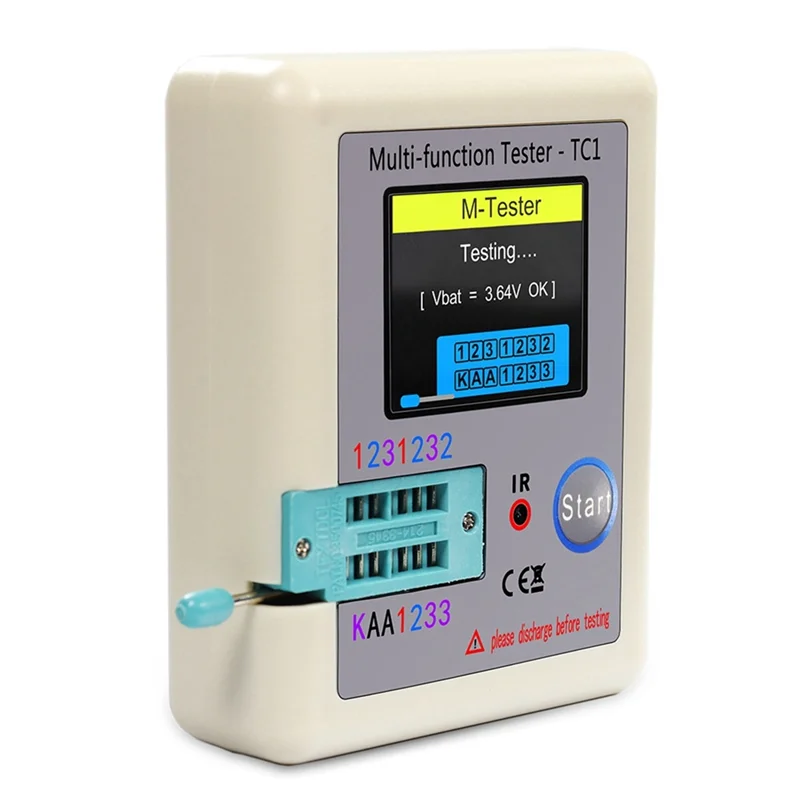 LCR-TC1 TC1 عرض متعدد الوظائف TFT الخلفية الترانزستور تستر ل صمام ثنائي ثلاثي مكثف المقاوم الترانزستور