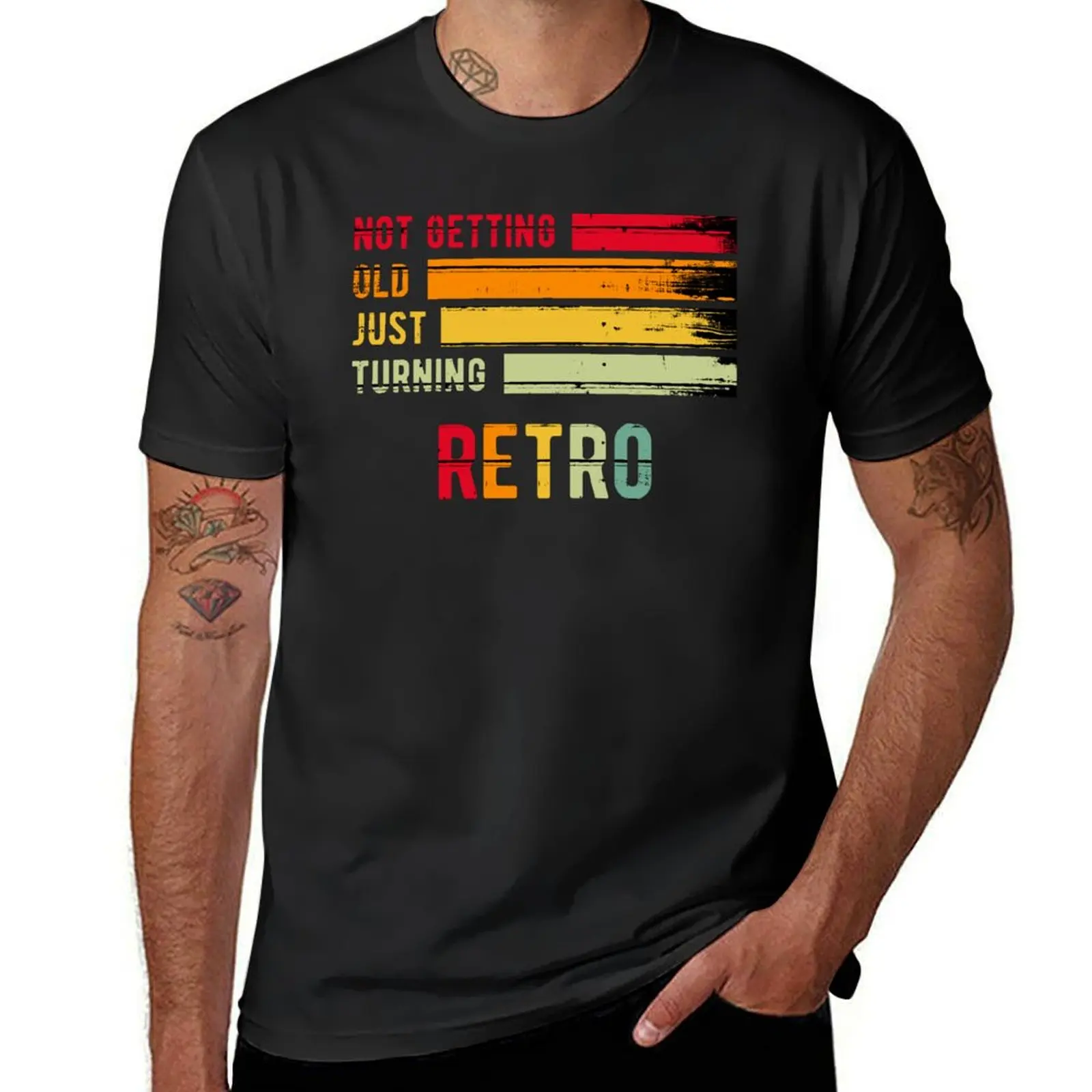 

Not Getting Old Just Turning Retro T-Shirt blacks customs design your own t shirts for men pack