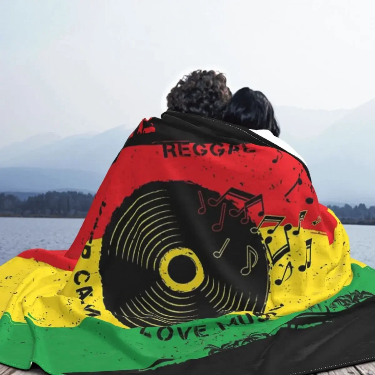 Reggae Keep Calm Love Music Rasta Knitted Blanket Flannel Rastafarian Jamaica Super Warm Throw Blankets for Bed Bedspread