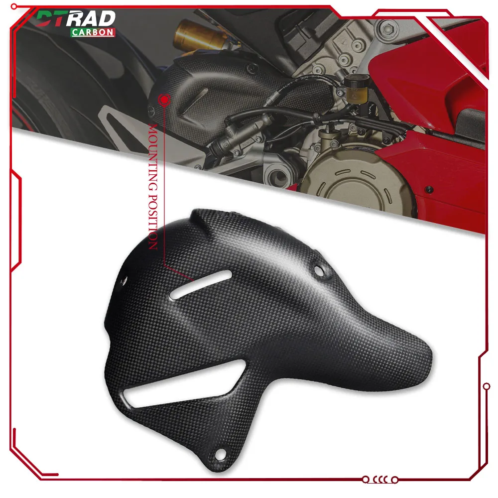 (Only For Akrapovic Exhaust) For Ducati Streetfighter V4 V4S Carbon Fiber Exhaust Guard Cover Heat Shield Protection Fairing Kit