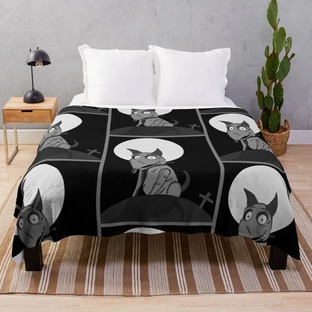 

frankenweenie sparky in the moonlight Throw Blanket Reusable Durable Soft Blanket for All Seasons