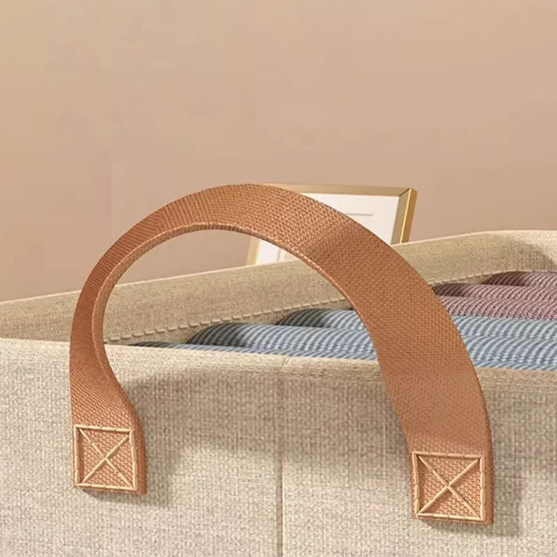 1 قطعة سلة تخزين ملابس قابلة للطي أكسفورد القماش الملابس باليد صندوق تخزين صندوق تخزين مع إطار فولاذي خزانة المنظم