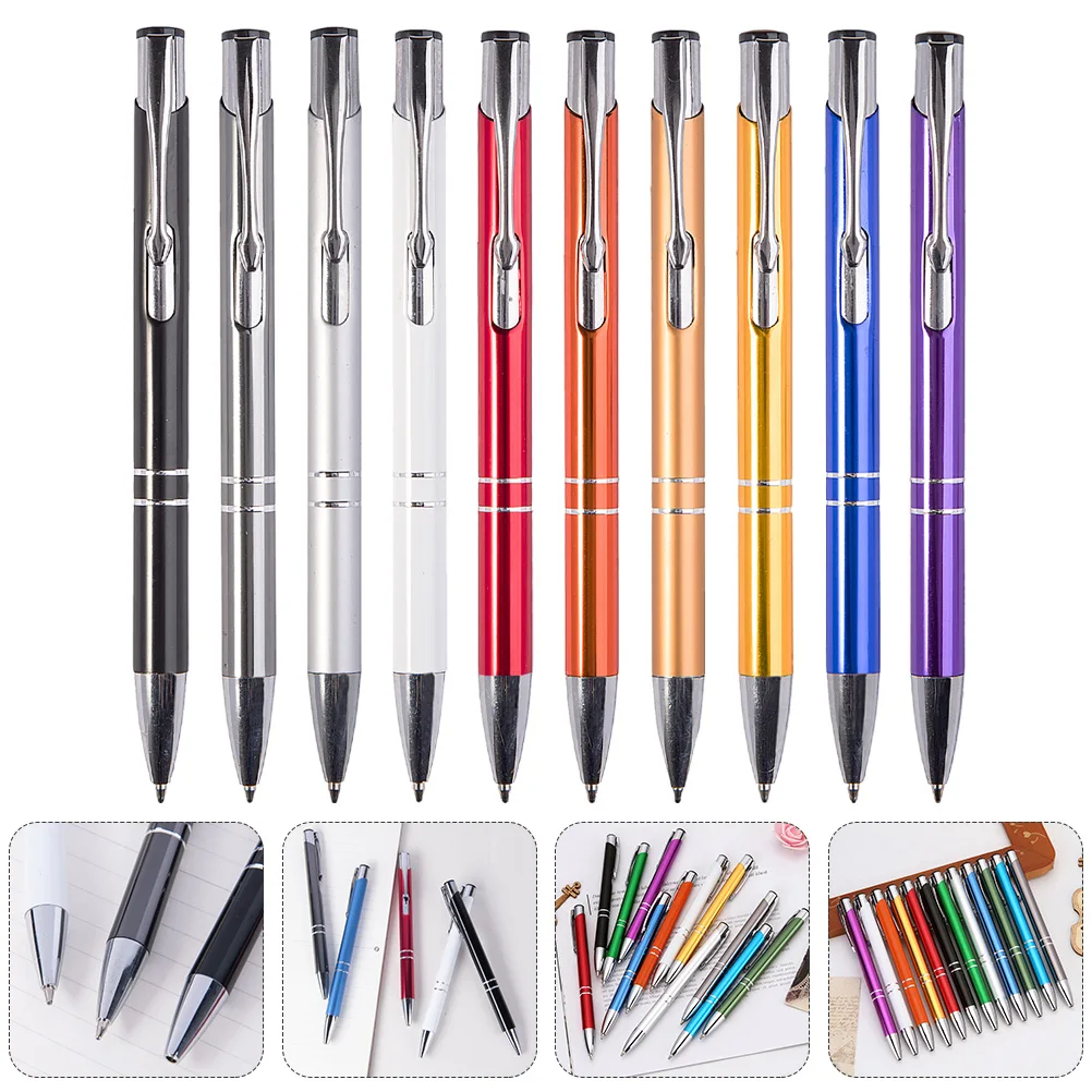 

10 Pcs Retractable Ballpoint Pen Cute Multicolor Office Supplies Pens Colored Smooth Writing