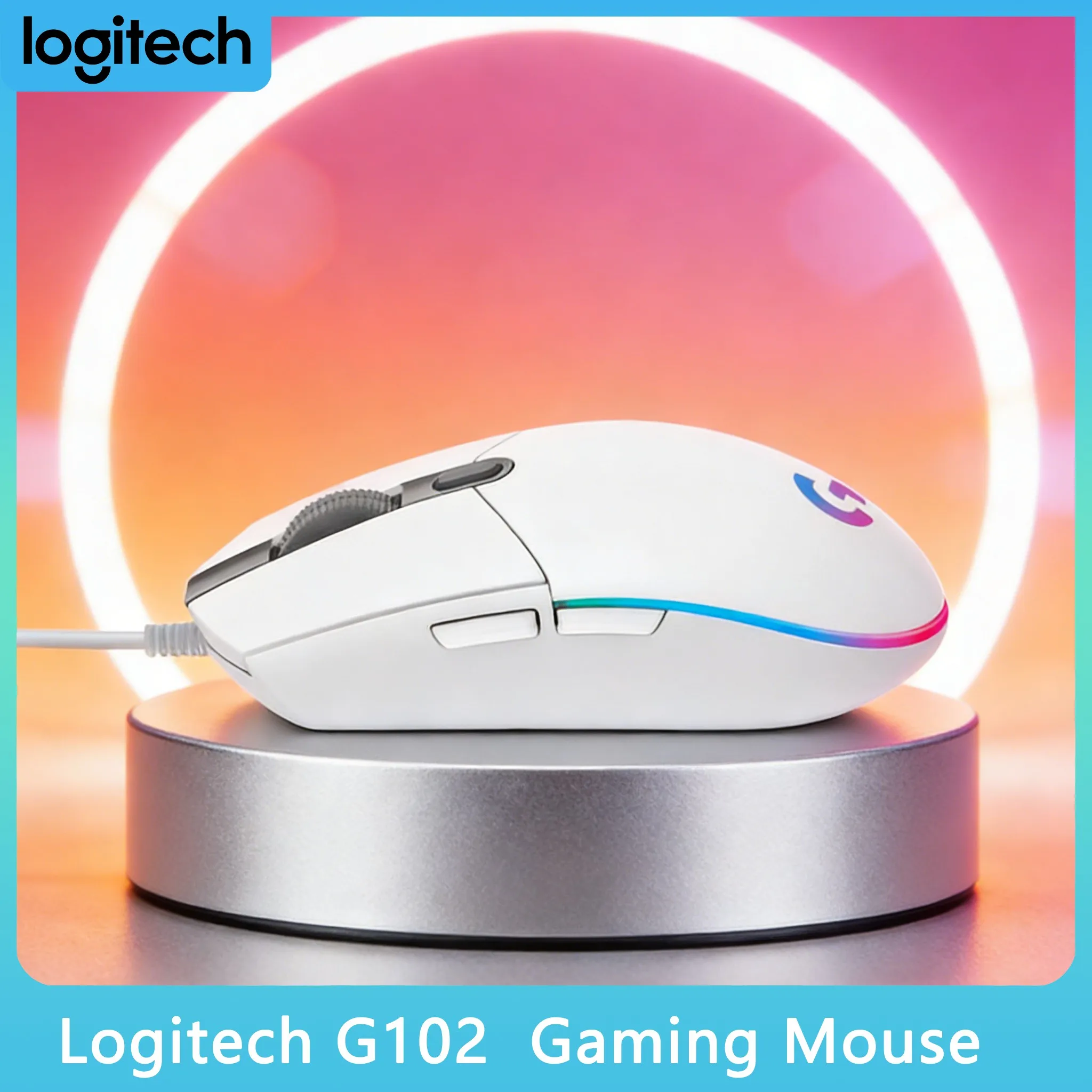 

Игровая мышь Logitech G102 RGB с цветной подсветкой и динамическим эффектом для настольных ПК и ноутбуков