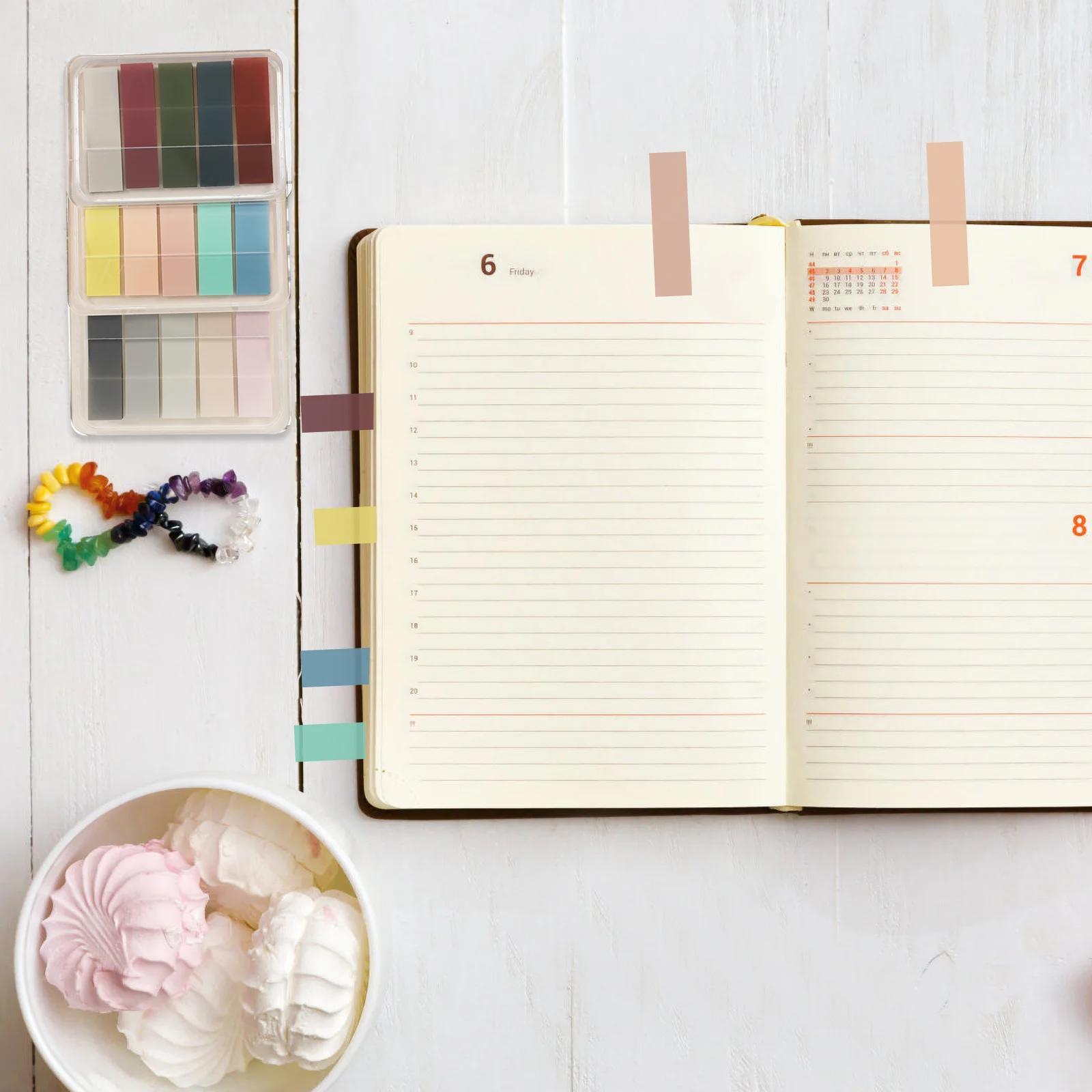 

6 Boxes Portable Highlight Strips Practical Colored Note Tabs for Beginners Reading Markers Reading Strips Book Tabs