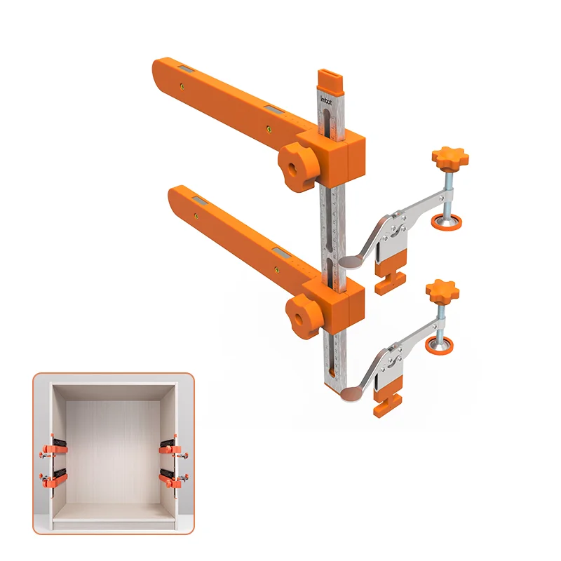 Easy Use Stainless Steel Drawer Slide Jig with Laser Scale Toggle Clamp Hardware Products for DIY Woodworking Installation