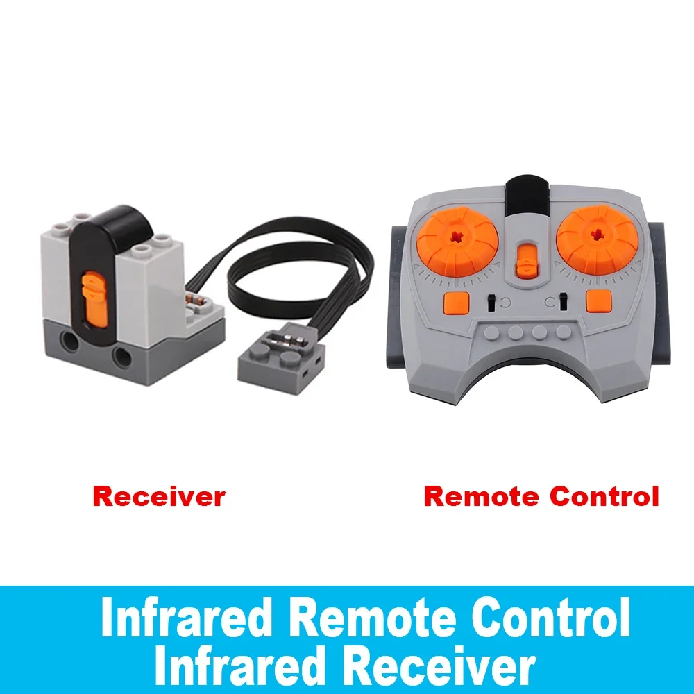 Power Functions Set M Motor Battery Box IR Remote Receiver Technical Building Blocks Modified Parts For RC Car Robot Model Toy