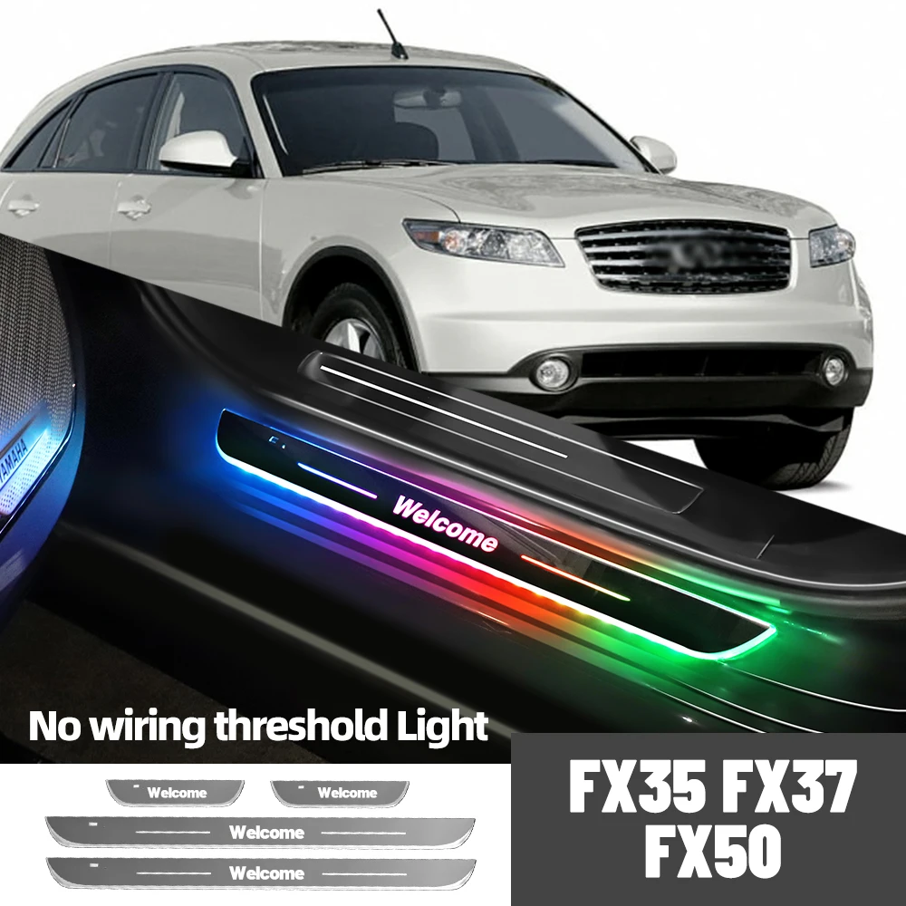 

For Infiniti FX35 FX37 FX50 2003-2013 Car Door Sill Light Customized Logo LED Welcome Threshold Pedal Lamp Accessories