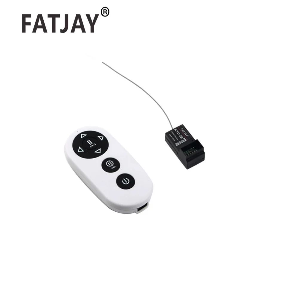 FATJAY KYC-2B 2.4G Mini Wireless One-Hand Remote Control 4-Channel with Dual-Motor Mixing Control Mode Adjustable Fine-Turning