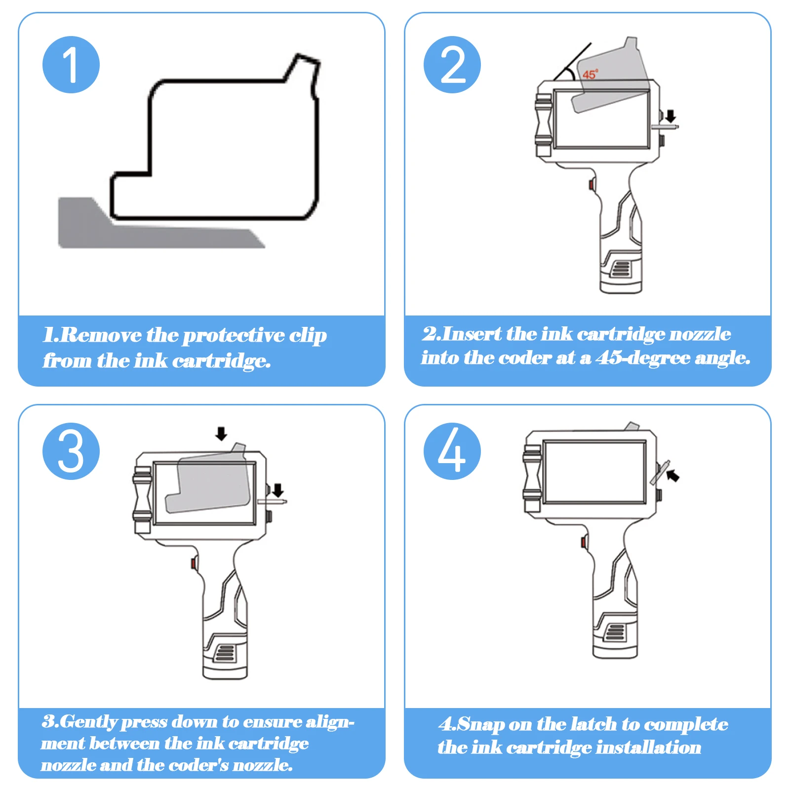 Imagem -05 - Prime Tij Online Handheld Inkjet Printer Cartucho Secagem Rápida Tinta Solvente à Prova de Água Original On-line 12.7 mm Pcs