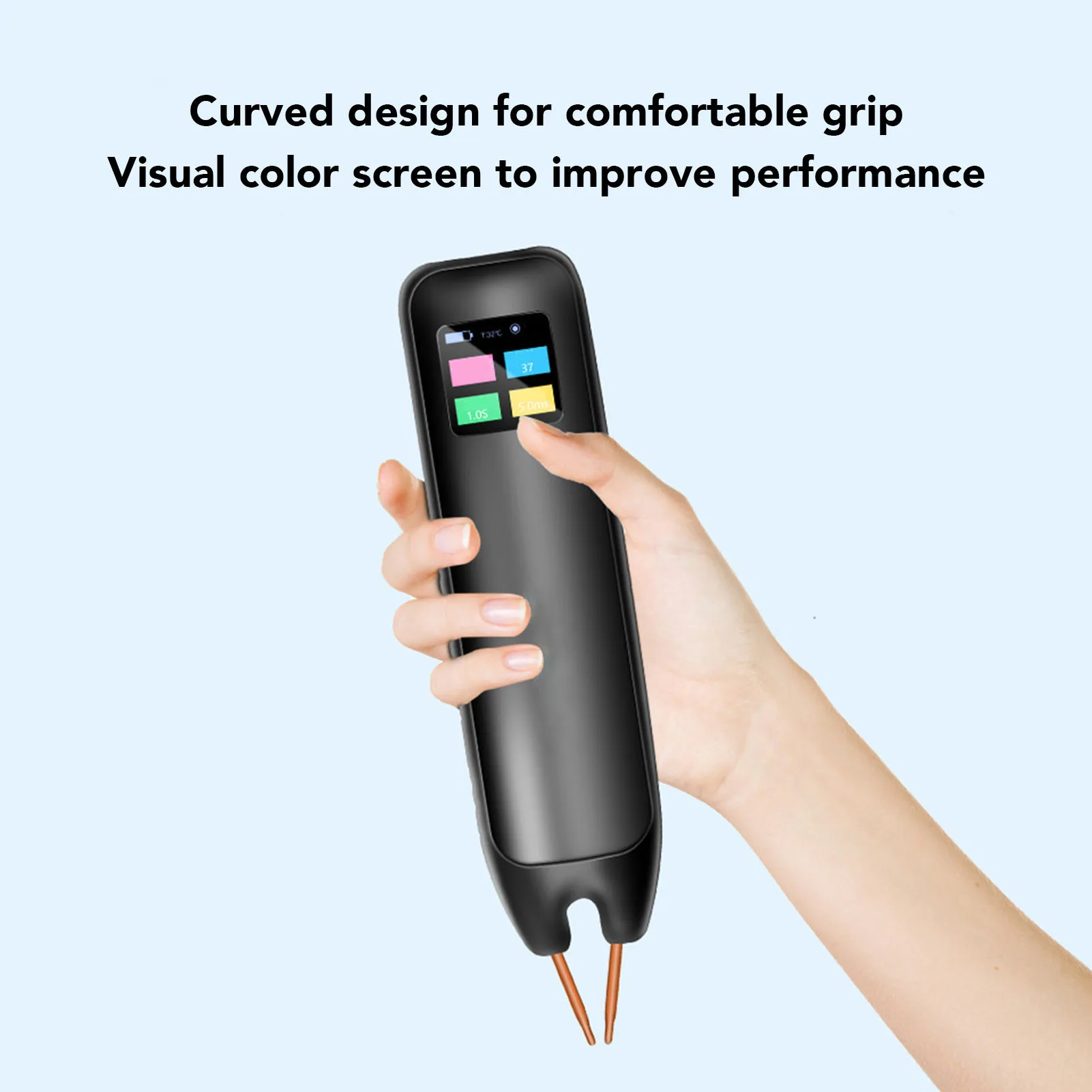 Mesin las titik portabel layar warna 1,33 inci, untuk baterai lithium ponsel 18650, pengelasan tabrakan pelat nikel