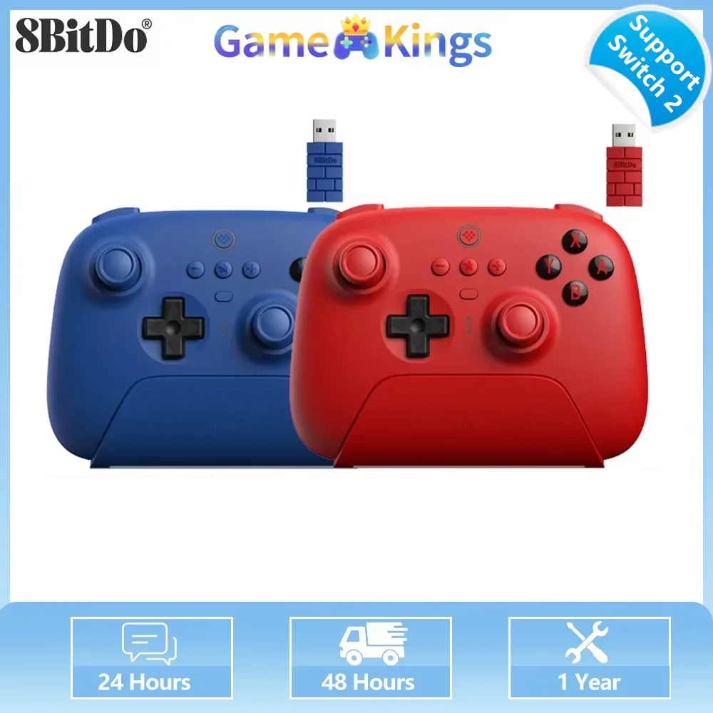 وحدة تحكم بلوتوث النهائية 8BitDo ، قاعدة شحن Inclub ، دعم لمفتاح نينتندو ، مفتاح Oled ، Windows 48 ، Gamepad ، g