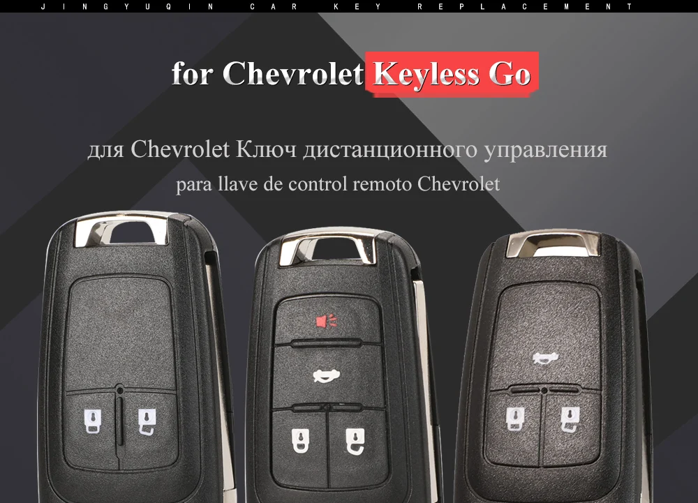 Jingyuqin 315/433MHz ID46 KeylessGo Smart-Remote Schlüssel für Chevrolet Cruze Aveo Orlando Trax Lacrosse Encore Regal Verano 2/3/4/5B – Detail 2