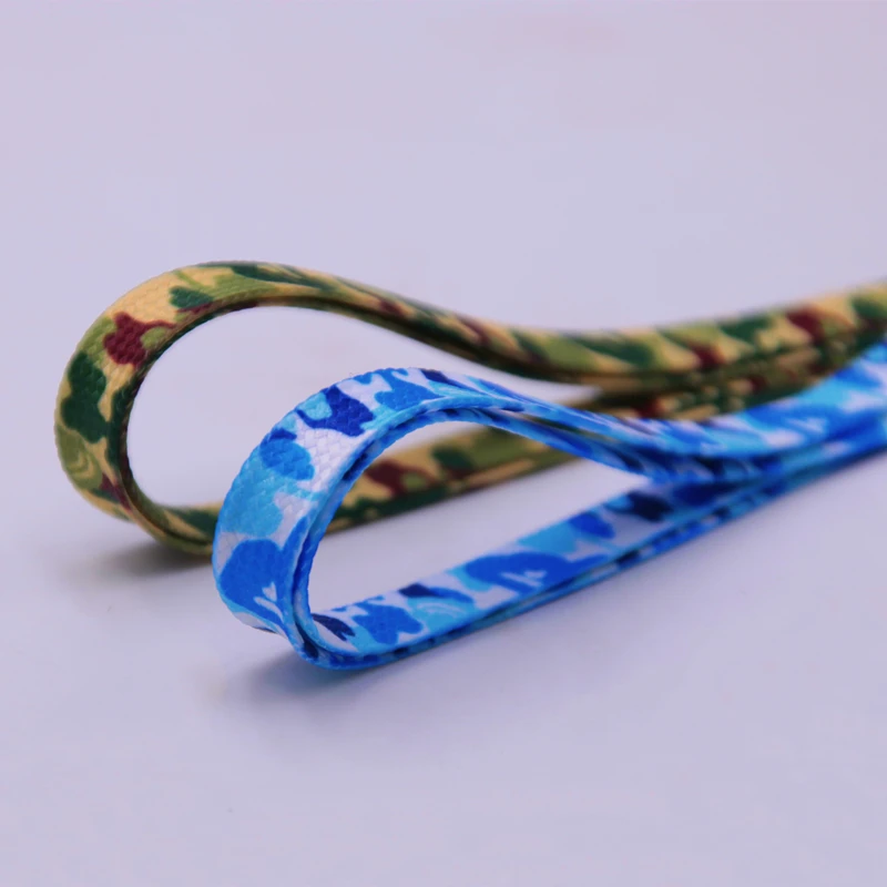 NEW 1Pair Trendy Camouflage Print Shoelaces 0.8CM Width Flats Shoelace AJ1&AF1 Sneakers Shoe Laces Rope Laces Shoes Accessories