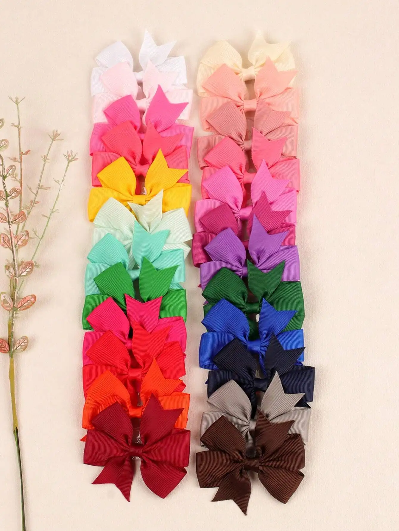 24pcs Colorful Ribbon Hair Bows For Dogs And Cats,Solid Color Bow Hair Clips,Puppy Dog Bows,Yorkie Dog Hair Ribbons,Pet Hair Gro