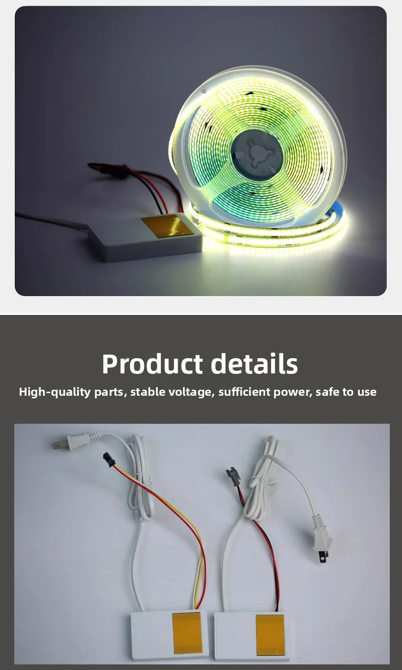 12V LED Smart-Spiegel Touch-Schalter-Set, geeignet für Badezimmerspiegel, Schminkspiegel, Lichthelligkeit einstellbar – Detail 6