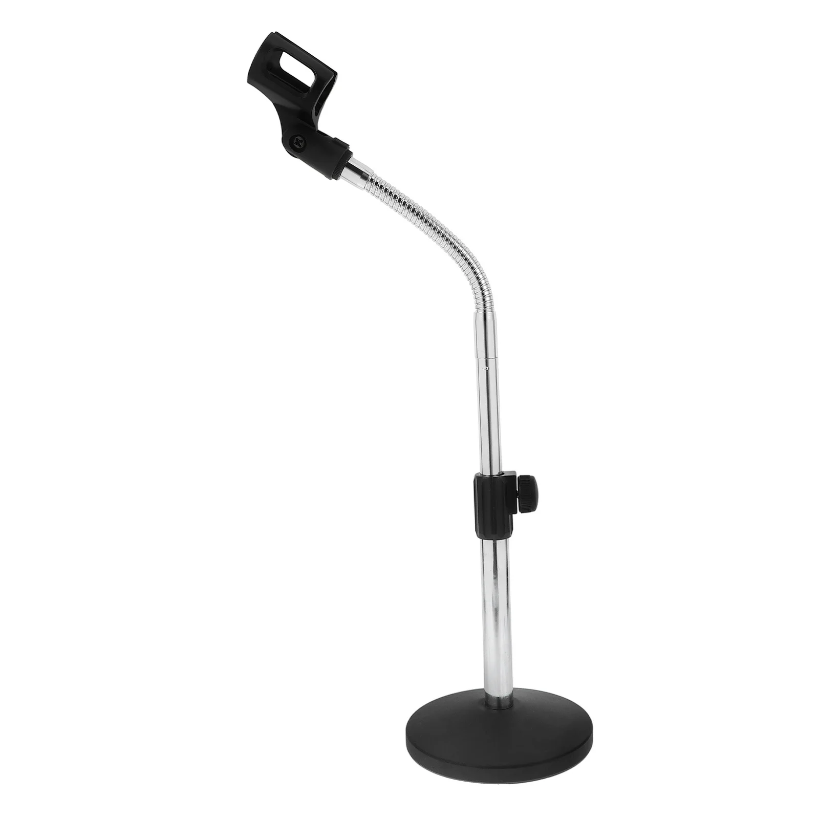 Adjustable Microphone Stand Flexible Gooseneck Heavy Base Desktop Mic Holder For Podcast Live Broadcast Iron Material