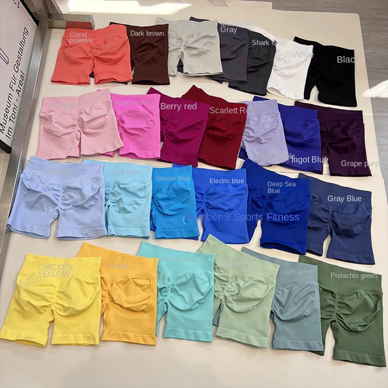 Qualität Nahtlose Scrunch Push Up Gym Shorts Lauf Workout Shorts Weibliche Yoga Leggings Frauen Hohe Taille Sport Shorts