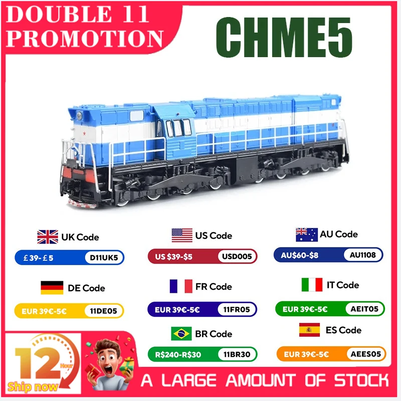 Russian Railway Diesel Switcher CHME5 Plastic Train Model 1:87 Short Branch Lines Locomotive Scale Model JLKN016