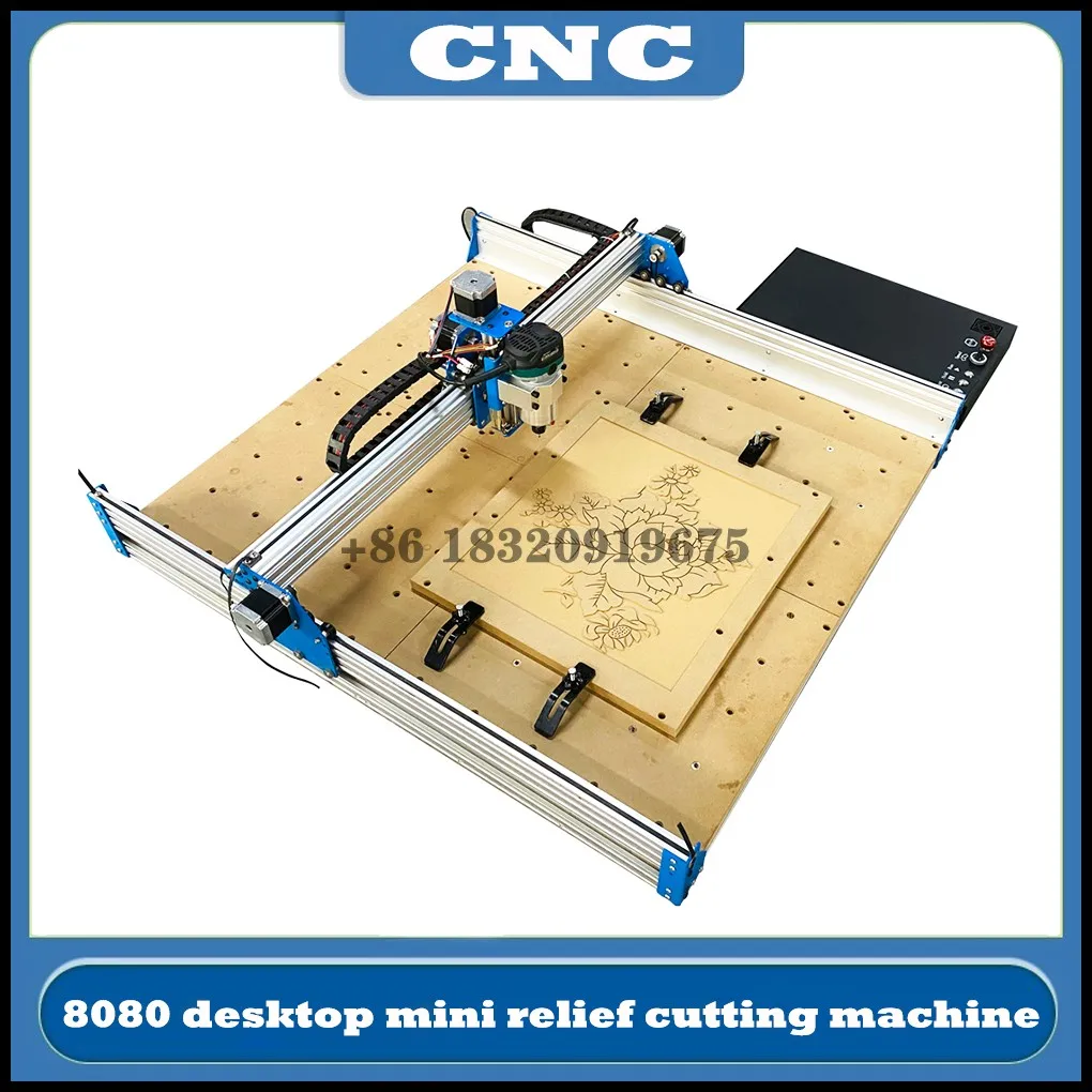 CNC 8080 desktop spindle engraving machine small mini laser cutting punching slotting relief Hot DIY