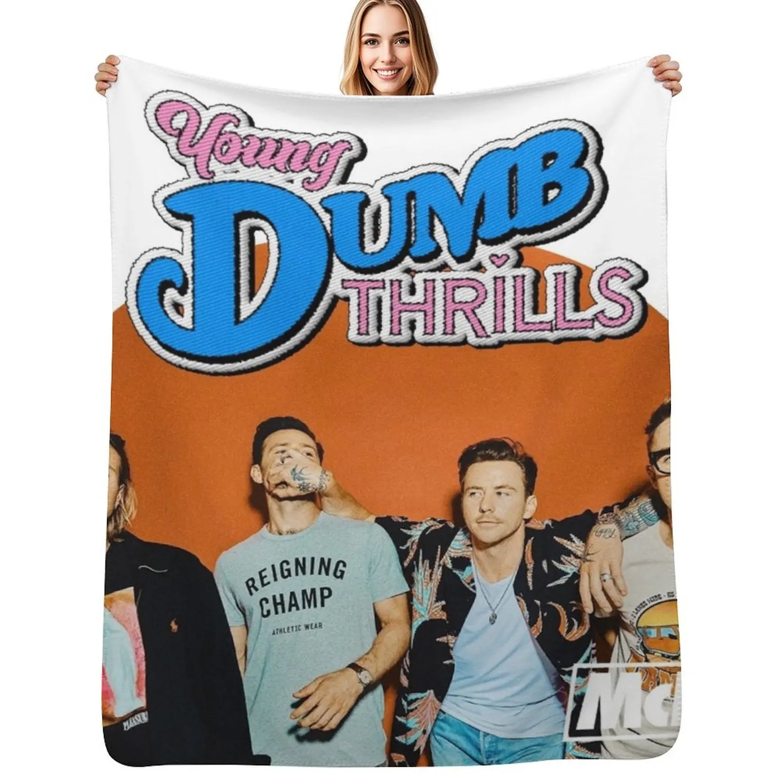 McFly Young Dumb Thrills Throw Blanket cosplay anime Decorative Sofa Bed Fashionable bed plaid for sofa Flannel Fabric Blankets