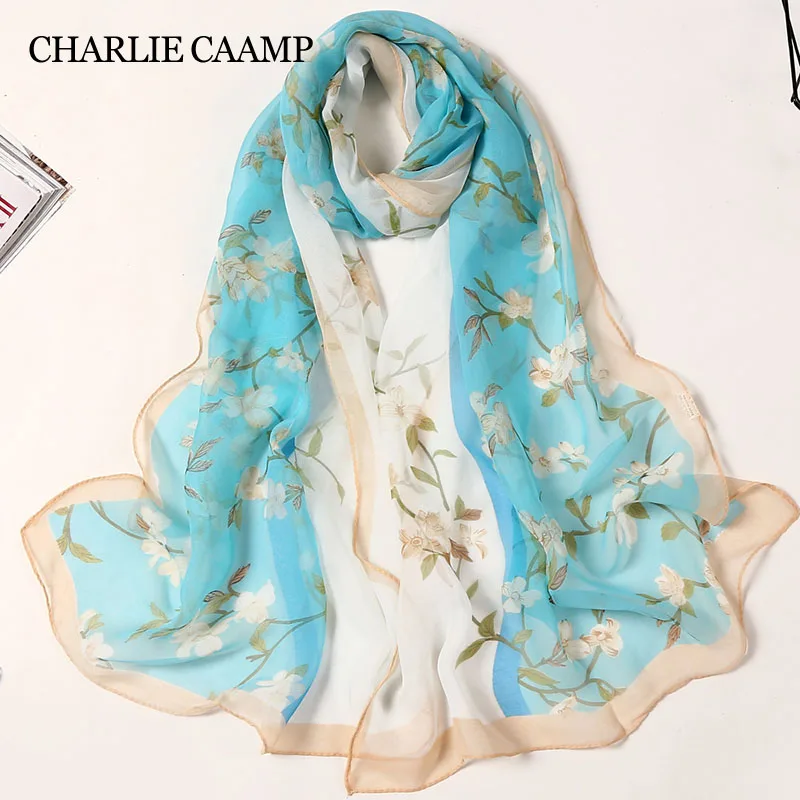 

Creativity Two-tone Flower Long Shawl Chiffon Georgette Women Fashion Wraps Bandana Silk Scarf Foulard Elegant Hijab Neckerchief