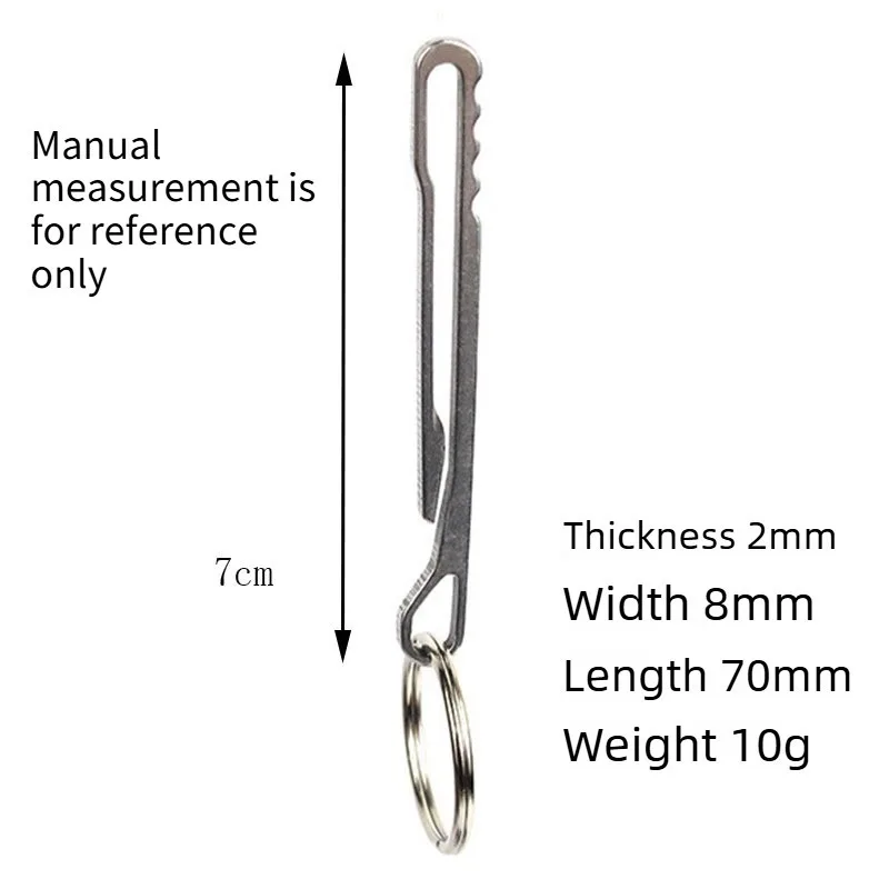 Multi-functional Keychain Carabiner Money Clip，Stainless Steel EDC Tool Wallet , Essential Outdoor Camping Accessories
