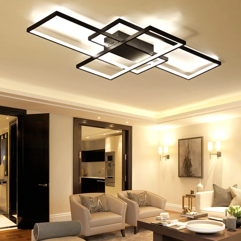 Lâmpada de teto quadrada moderna LED, 110V, 127V, 220V, 230V, 240V, Quarto, Sala de estar, Sala de jantar, Estudo, Luminárias Domésticas, 2023