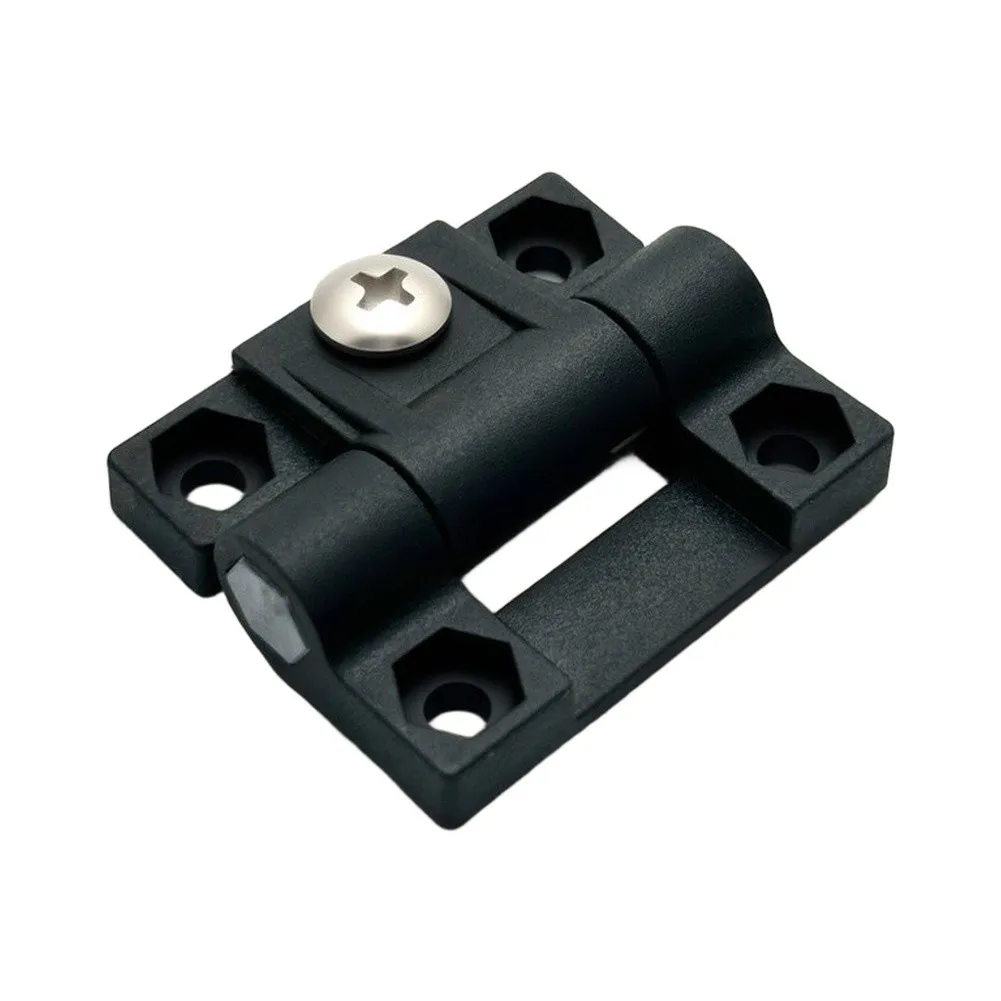 10pcs Black 43mm ABS Nylon Hinges for Cabinets Adjustable Damping Torque Positioning Hinges for 6mm Side Panels