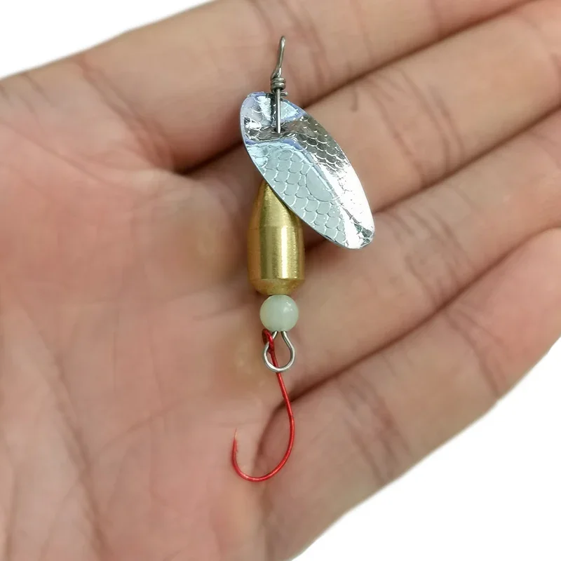 Cuchara giratoria de cobre tiro largo para lubina y trucha - imagen 5