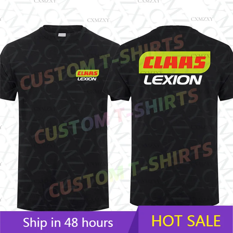 

2025 Men T Shirt Casual Claas Lexion Black T-shirt Graphic Summer Short Sleeves 100% Cotton S-3XL