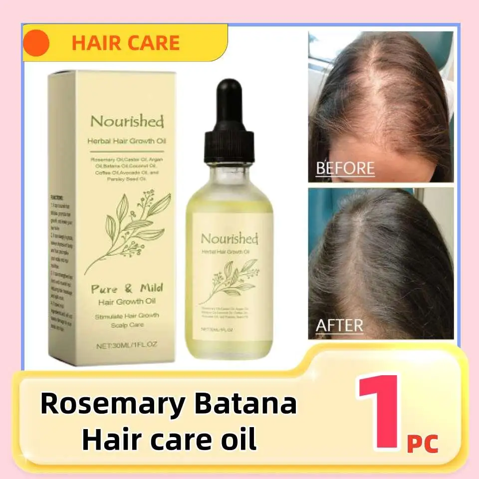 

Rosemary Batana Scalp Hair Strengthening Oil Biotin Essential Oils Nourishing Treatment Split Ends Dry For All Type Hair