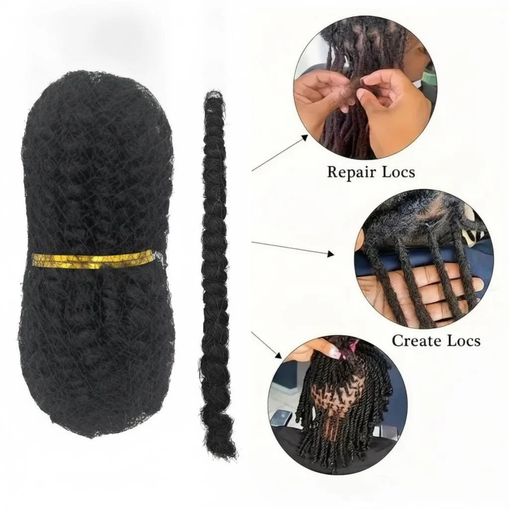8 Inch 30g Afro Kinky Bulk Hair Real Human Hair For Dreadlocks Twist Braid Hair Extension Natural Hair（1B#,30g/Pack ）
