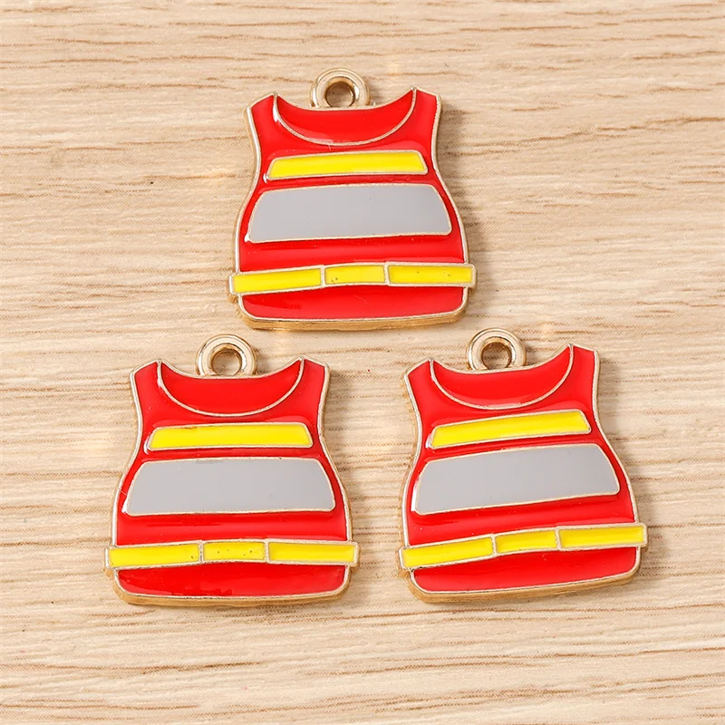 Tusember 10 Stück Feuerwehr-Anhänger Feuerwehrwagen Hydrant Stiefel Helm Charms für Halsketten Ohrringe Armbänder Schmuckherstellung – Detail 14
