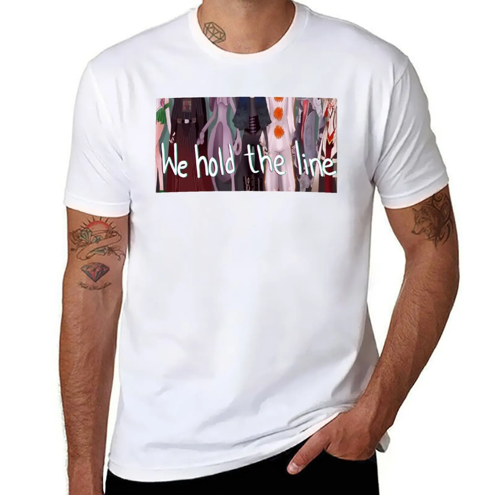 

We Hold The Line T-Shirt man t shirts graphic mens graphic t shirts T-Shirt